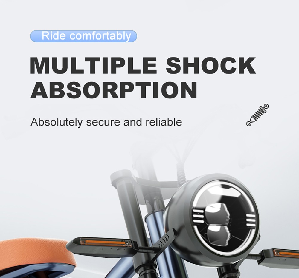 JANSNO X50 Electric Bicycle 750W Power 48V14Ah Battery 50km Max Range 40km/h Max Speed 20 inch Tire