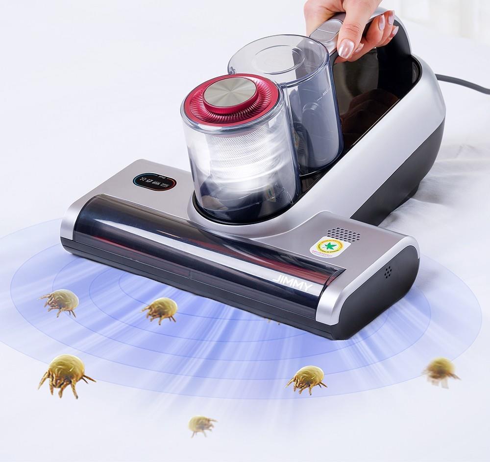 JIMMY BX6 Pro Double Cup Anti-Mite Vacuum Cleaner, 245mm Suction Inlet, 0.5L Dust Cup, Smart Dust Sensor, UV Sterilization Function, Ultrasound, LED Display