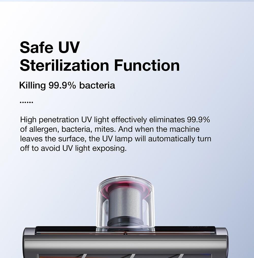 JIMMY BX6 Pro Double Cup Anti-Mite Vacuum Cleaner, 245mm Suction Inlet, 0.5L Dust Cup, Smart Dust Sensor, UV Sterilization Function, Ultrasound, LED Display