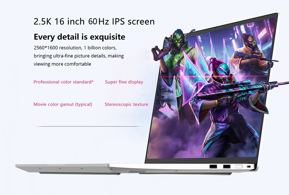 KUU A6 Laptop, Intel I7-12700H Windows 11 Pro 16GB DDR4 512GB SSD 2.5K IPS Display 2.4G/5G WiFi 6 Backlit Keyboard