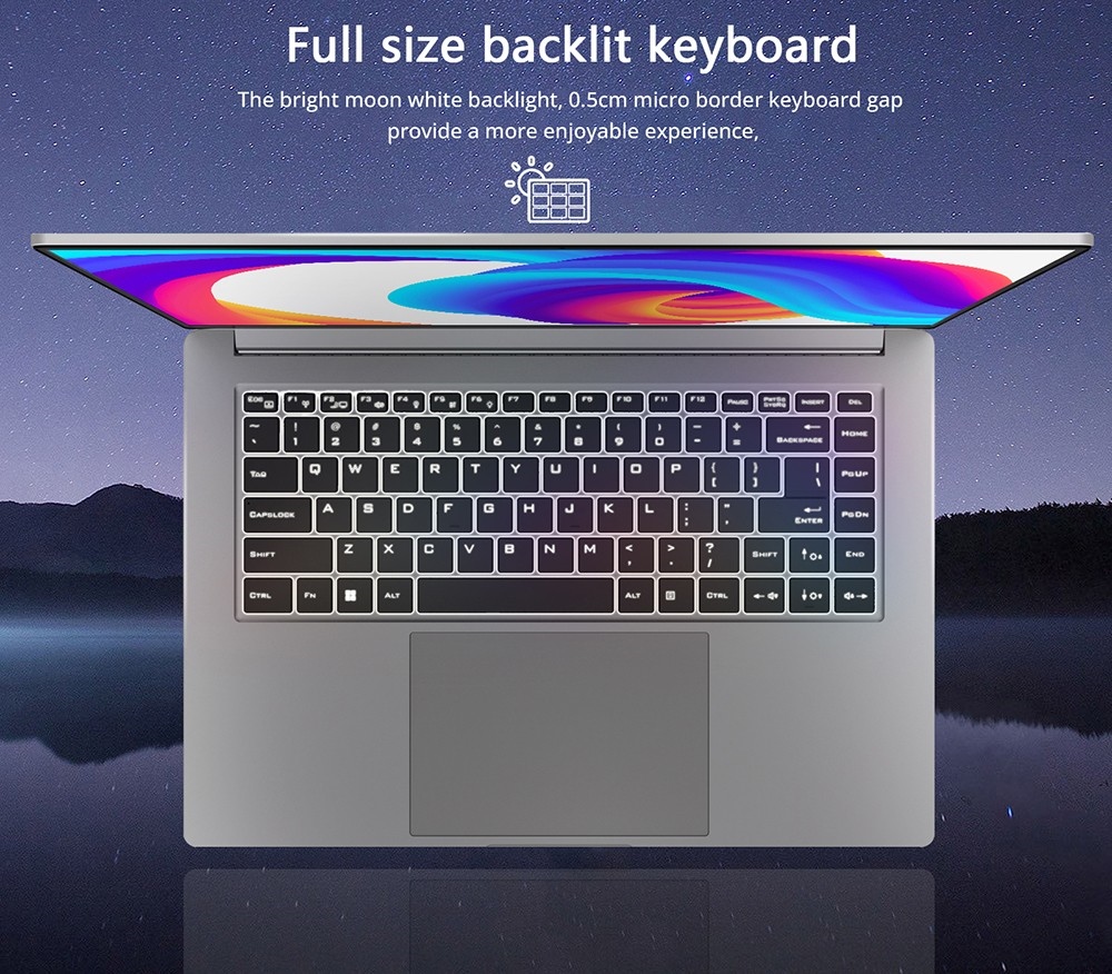KUU A6 Laptop, Intel I7-12700H Windows 11 Pro 16GB DDR4 512GB SSD 2.5K IPS Display 2.4G/5G WiFi 6 Backlit Keyboard