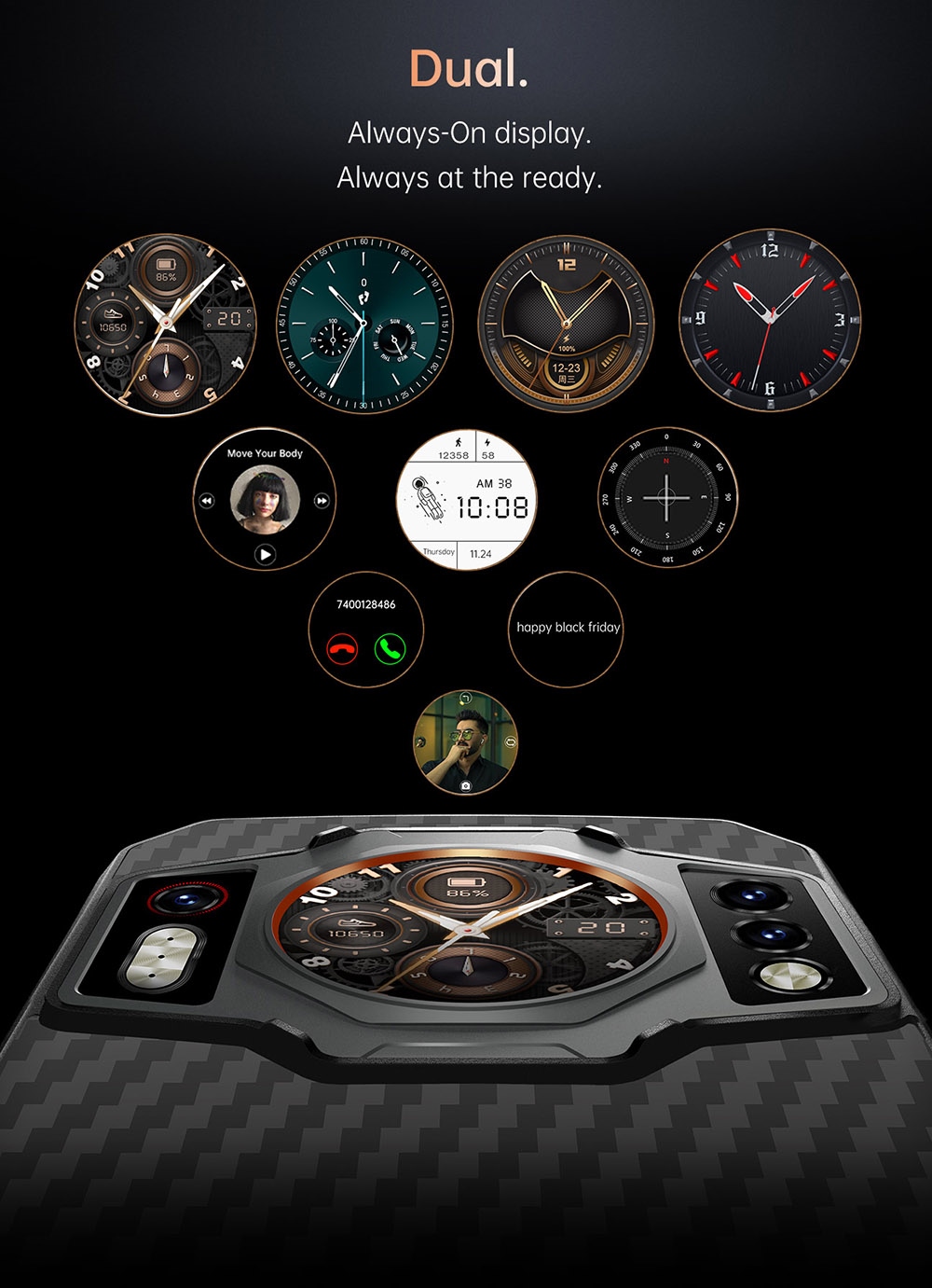 OUKITEL WP21 Rugged Smartphone, 12GB+256GB, 20MP Front Camera+64MP Rear Camera, 9800mAh Battery, 66W Fast Charging, 6.87 inch Screen, Android 12, Fingerprint Unlock
