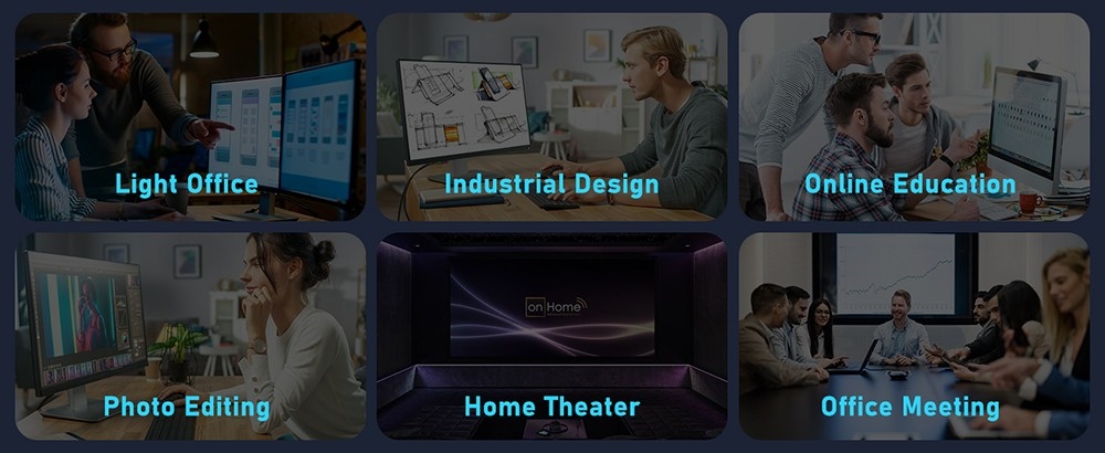 OUVIS S1 Mini PC with LCD Screen RGB Light, Intel Alder Lake N95 Windows 11 16GB RAM 512GB SSD WiFi 5 Bluetooth 4.2 - US Plug