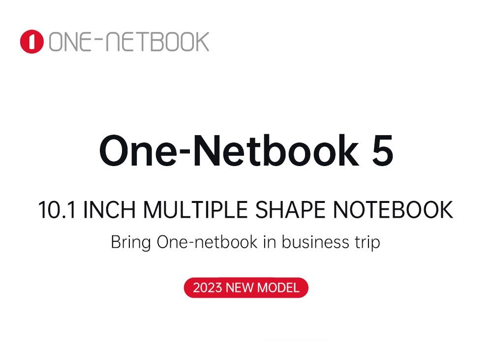 One Netbook 5 Laptop Intel I7 1250U Processor 32GB LPDDR5 2TB ROM 10.1'' 2.5K LTPS WiFi 6 BT5.2 - EU Plug