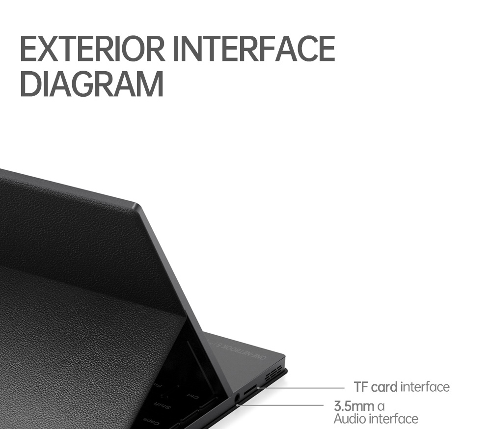 One Netbook 5 Laptop Intel I7 1250U Processor 32GB LPDDR5 2TB ROM 10.1'' 2.5K LTPS WiFi 6 BT5.2 - EU Plug