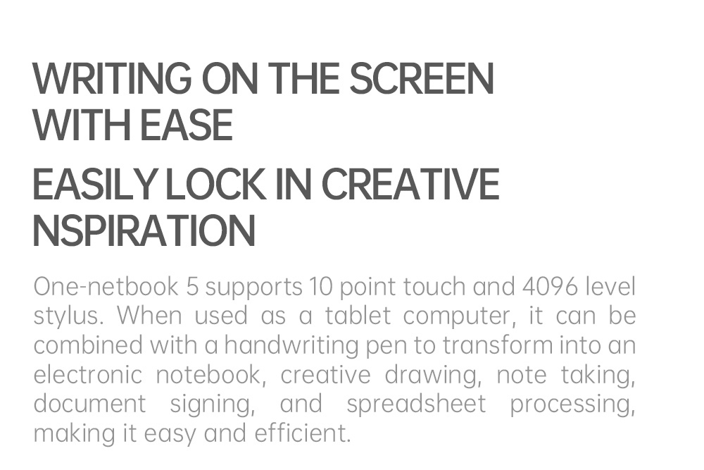 One Netbook 5 Laptop Intel I7 1250U Processor 32GB LPDDR5 2TB ROM 10.1'' 2.5K LTPS WiFi 6 BT5.2 - US Plug