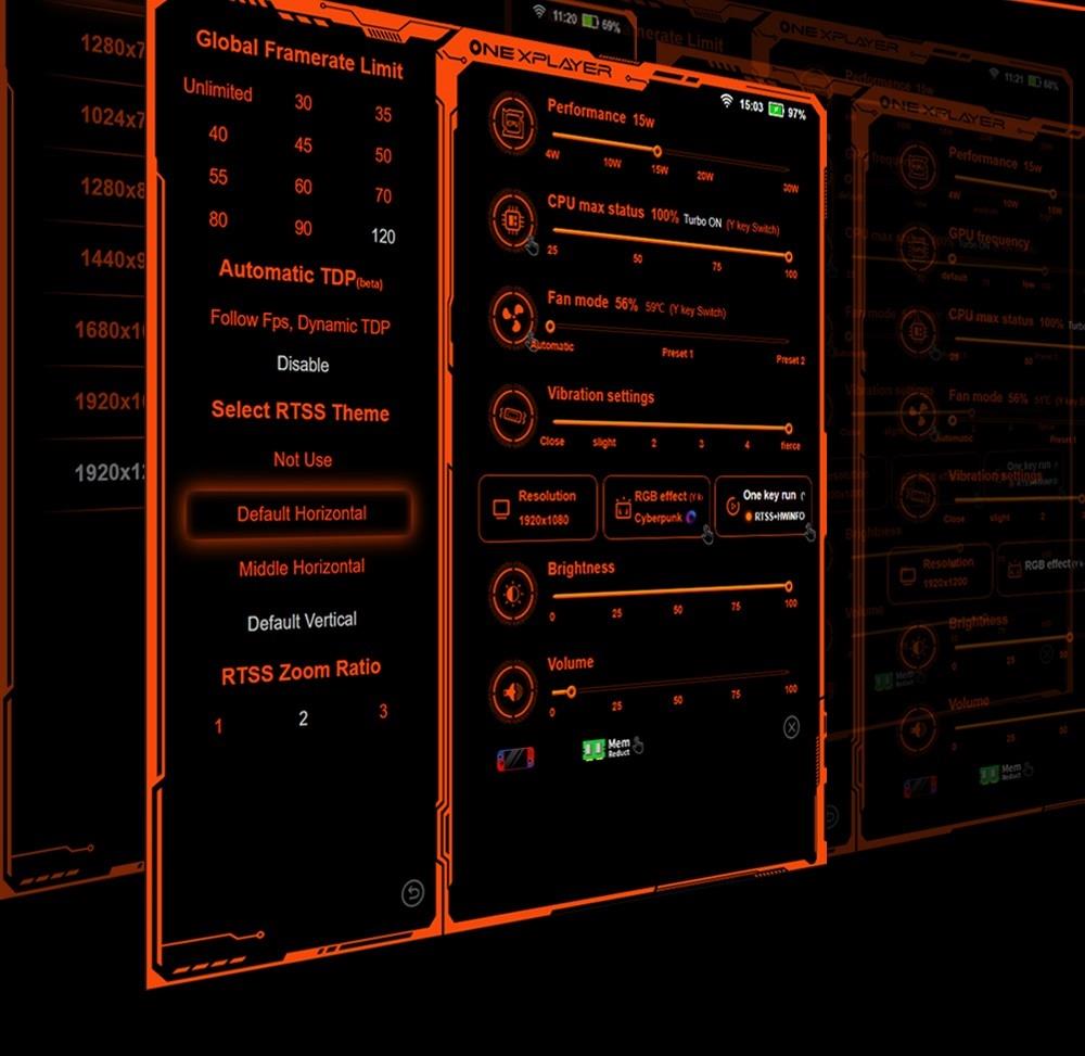 One Netbook ONEXFLY Handheld Game Console AMD Ryzen 7 7840U 32GB DDR5X RAM 1TB SSD 7-inch Windows 11 WiFi 6E Bluetooth 5.2 - Black, US