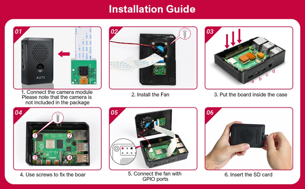 Raspberry Pi 4 Model B 4GB RAM Starter Kit with 128GB Micro SD Card - EU