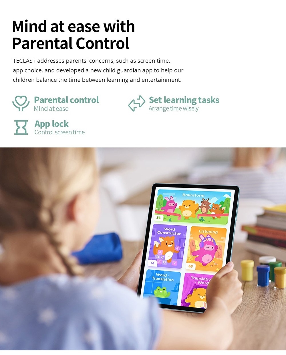 Teclast M50 Android 13 Tablet 10.1 inch 4G LTE UNISOC T606 Octa-Core Processor 6GB+6GB Expansion RAM 128GB SSD 1280x800 IPS HD Display 2.4/5G Dual-band WiFi Bluetooth 5.0 13MP Rear Camera - EU