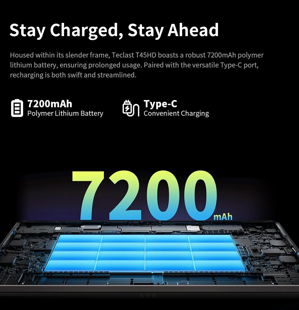 Teclast T45HD Android 13 Tablet 10.5 inch UNISOC T606 Octa-Core Processor 8GB+8GB Expansion RAM 128 SSD 2.4/5G Dual-band WiFi Bluetooth 5.0 - EU
