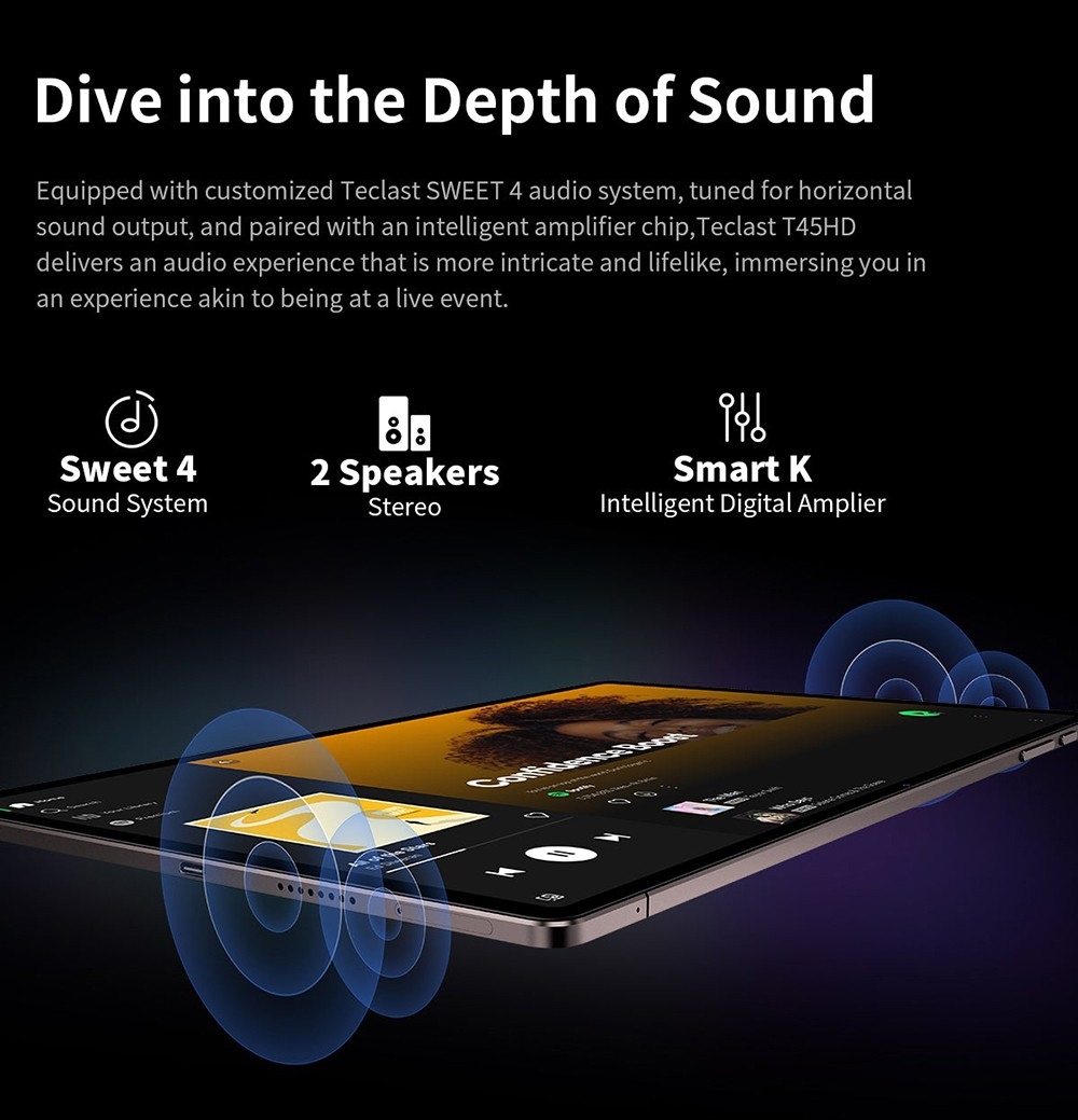Teclast T45HD Android 13 Tablet 10.5 inch UNISOC T606 Octa-Core Processor 8GB+8GB Expansion RAM 128 SSD 2.4/5G Dual-band WiFi Bluetooth 5.0 - EU
