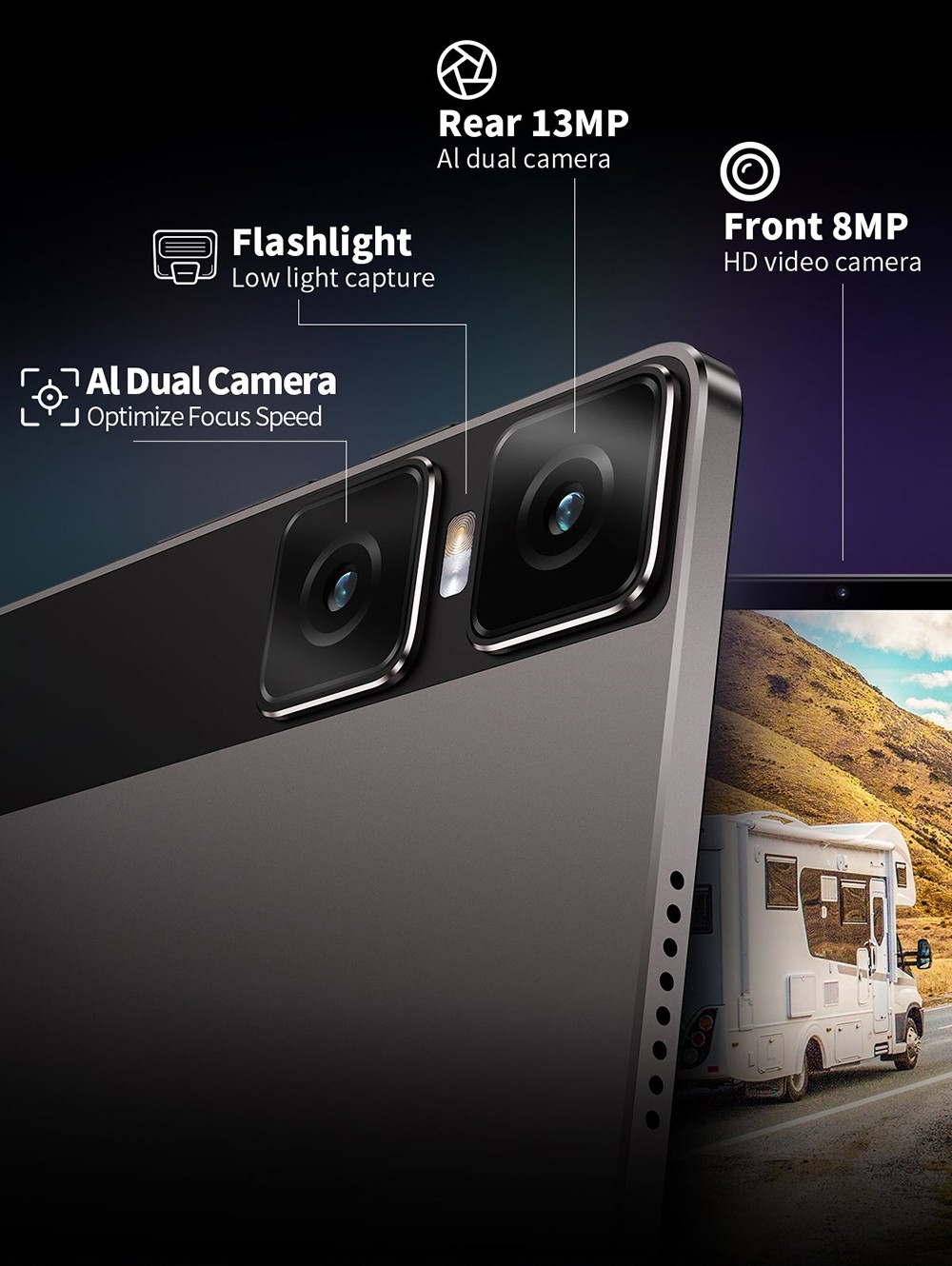 Teclast T45HD Android 13 Tablet 10.5 inch UNISOC T606 Octa-Core Processor 8GB+8GB Expansion RAM 128 SSD 2.4/5G Dual-band WiFi Bluetooth 5.0 - EU