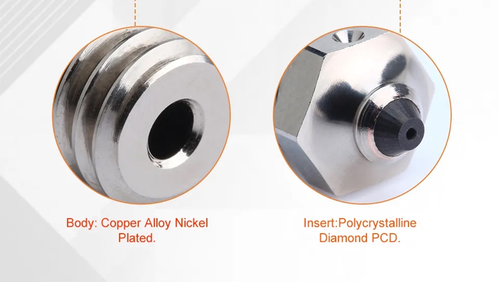 Trianglelab 0.4mm ZSD Diamond Copper Plated Nozzle for V6 Hotend