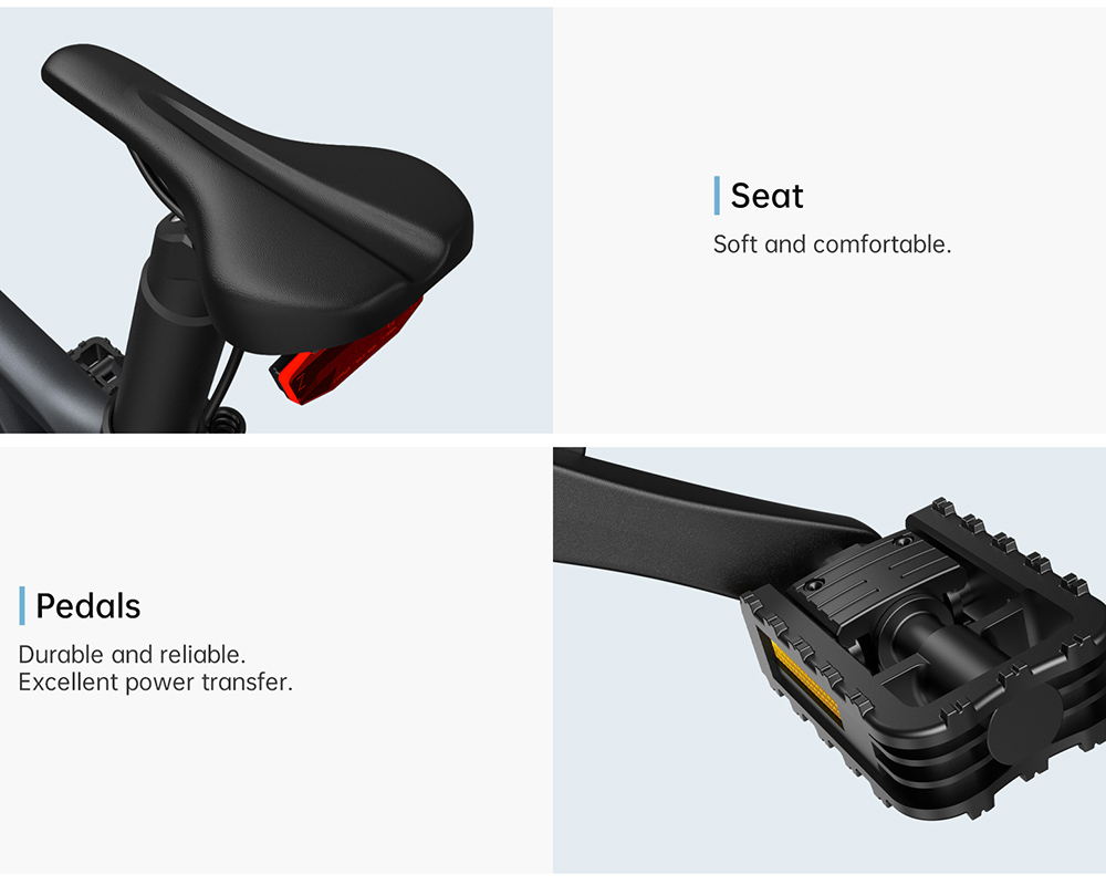 ADO A20 Air Faltbares E-Bike 20 Zoll 36 V 250 W Motor 25 km/h Höchstgeschwindigkeit 10 Ah Samsung Akku 100 km Reichweite Drehmomentsensor IPX7 wasserdicht IPS Farbdisplay Carbon Riemenantrieb Doppelte hydraulische Scheibenbremse - Grau