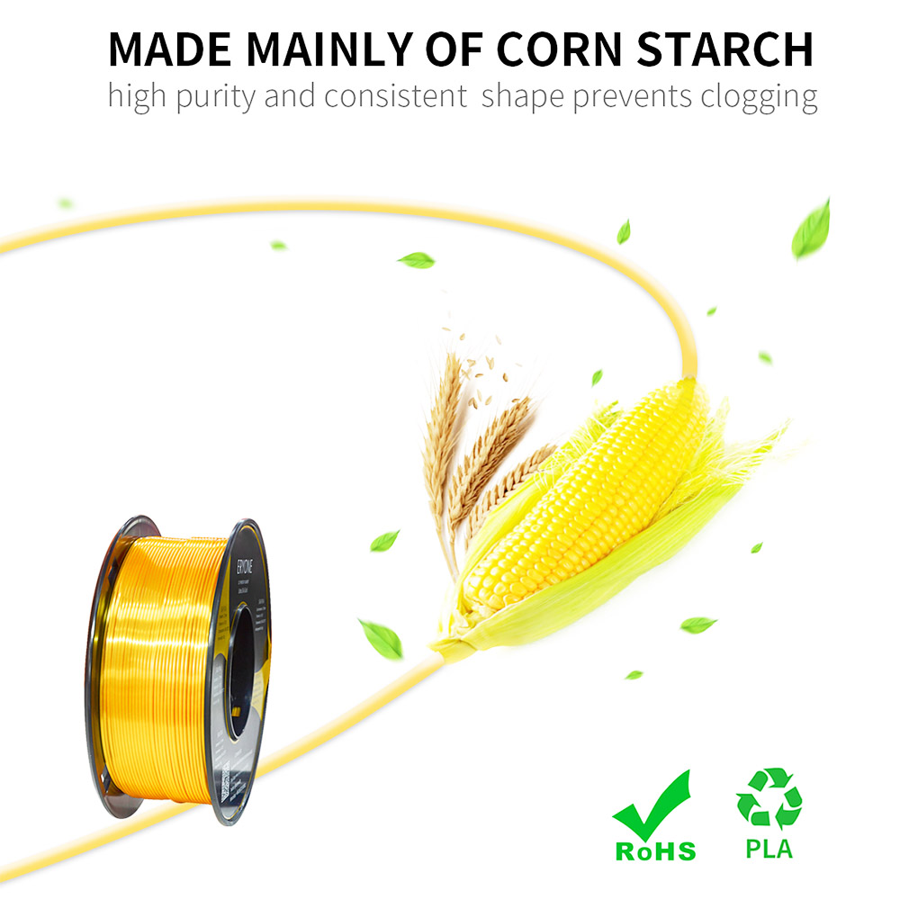 4kg ERYONE Ultra Silk PLA Filament - 1kg Gold + 1kg Black + 1kg Bronze + 1kg Silver