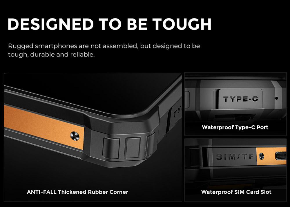 FOSSiBOT F101 PRO Robustes Smartphone, entsperrt 2023, 8 GB + 128 GB, AI-Dreifachkamera, funktionales Display auf der Rückseite, 10600 mAh großer Akku, Entsperrung per Fingerabdruck/Gesicht, NFC, HAC, Android 13.0 – Schwarz