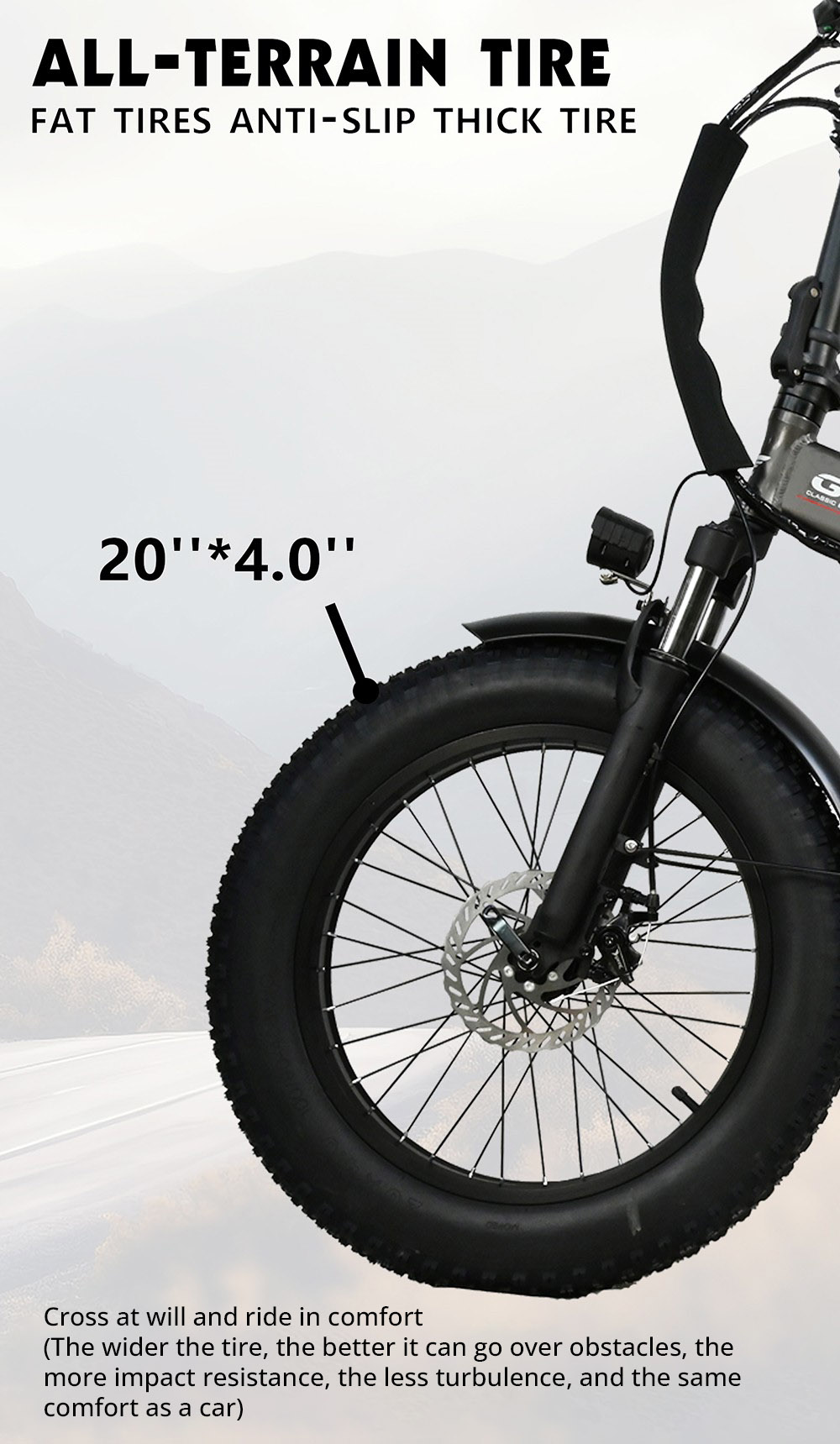 BAOLUJIE DZ2001 Folding Electric Bike, 48V 12Ah Battery 500W Motor 20*4.0inch Tires 45km/h Max Speed 30-40km Range Disc Brake - Grey