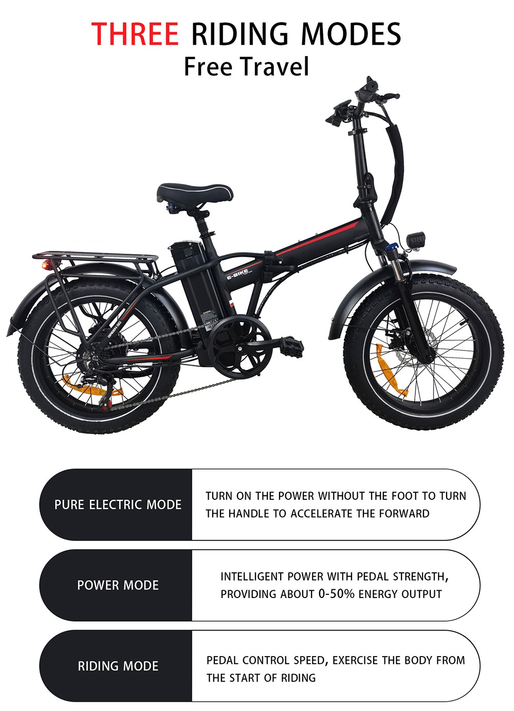 BAOLUJIE DZ2031 Electric Bike, 500W Motor 48V 13Ah Battery 20*4.0inch Tire 35-45km Range 40km/h Max Speed SHIMANO 7-speed Mechanical Disc Brake - Grey