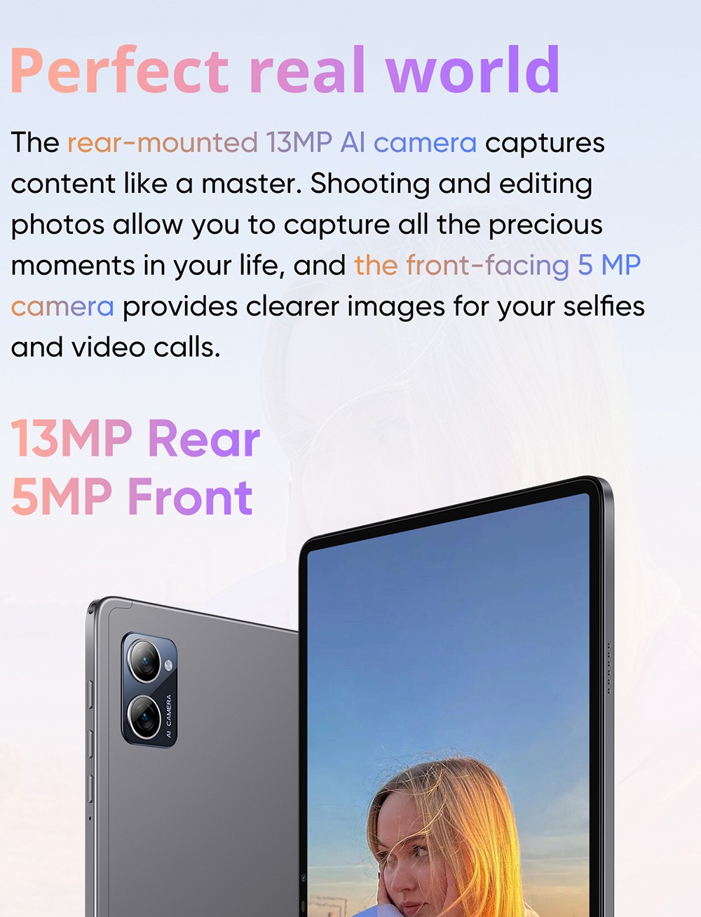 N-one NPad S 10.1'' Tablet with Leather Case & Tempered Film Set, MTK8183 Octa-Core CPU, Android 13 OS, 6GB RAM 128GB ROM, 5G WiFi, Bluetooth 5.0, 6600mAh Battery