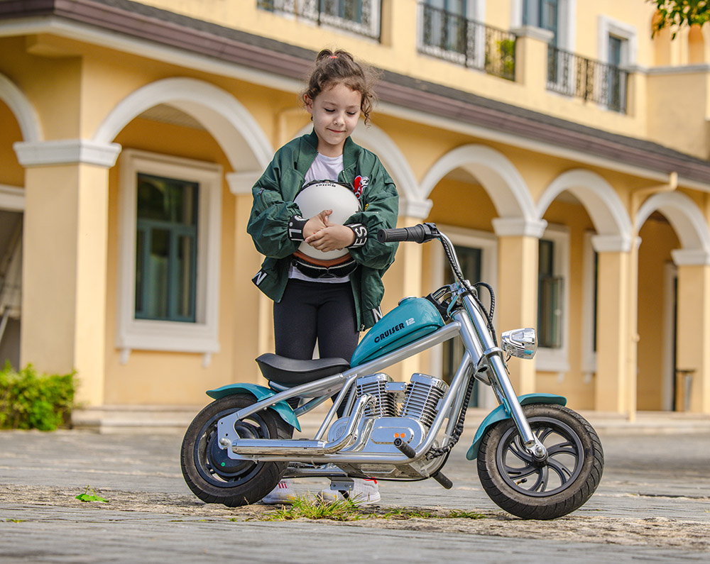 HYPER GOGO Cruiser 12 Plus with APP Electric Motorcycle for Kids 24V 5.2Ah Battery 160W Motor 10mph max Speed 12