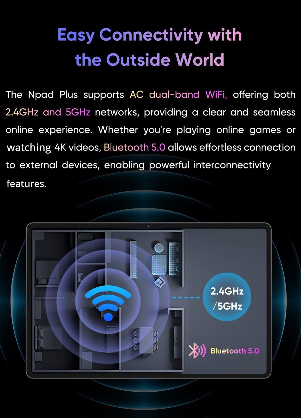 N-one NPad Plus Android 13 Tablet PC, MTK8183 Octa Core 2.0GHz, 8GB+128GB, 10.36'' Full Display 2000x1200 2K Incell FHD IPS Screen 300Nits Brightness, 500g Light, Dual WiFi Camera BT5.0, Type-C Micro SD, GPS BDS GLONASS Galileo A-GPS with Case & Film