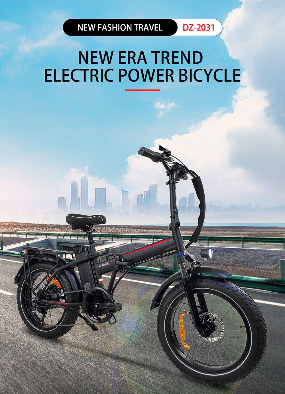 BAOLUJIE DZ2031 Electric Bike, 500W Motor 48V 13Ah Battery 20*4.0inch Tire 35-45km Range 40km/h Max Speed SHIMANO 7-speed Mechanical Disc Brake - Grey