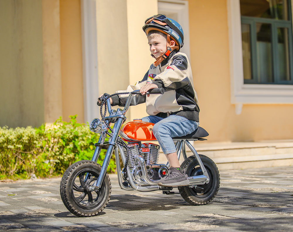 HYPER GOGO Pioneer 12 Plus mit App, Elektromotorrad für Kinder, 24 V, 5,2 Ah, 160 W mit 12'x3'-Reifen, 12 km Top-Reichweite – Grün