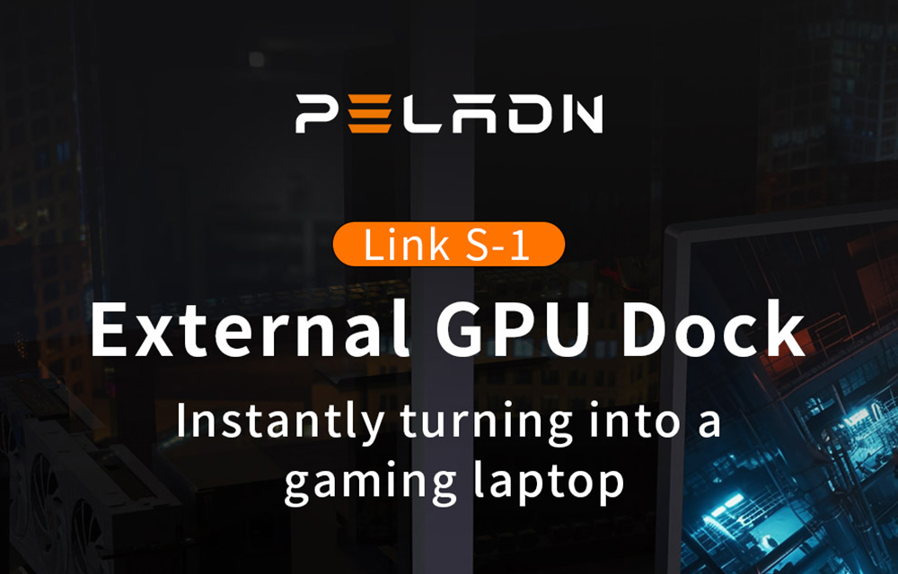 PELADN Link S-1 e-GPU Dock, External GPU Graphics Card Docking Station, Thunderbolt 3*2, 1000Mbps LAN, USB Type-C Transmission 40Gbps, Support M.2 NVME 2280 SSD SATA3 2.5" SSD HDD, ATX SFX, Compatible Most Existing AMD NVIDIA Graphics Card - Grey