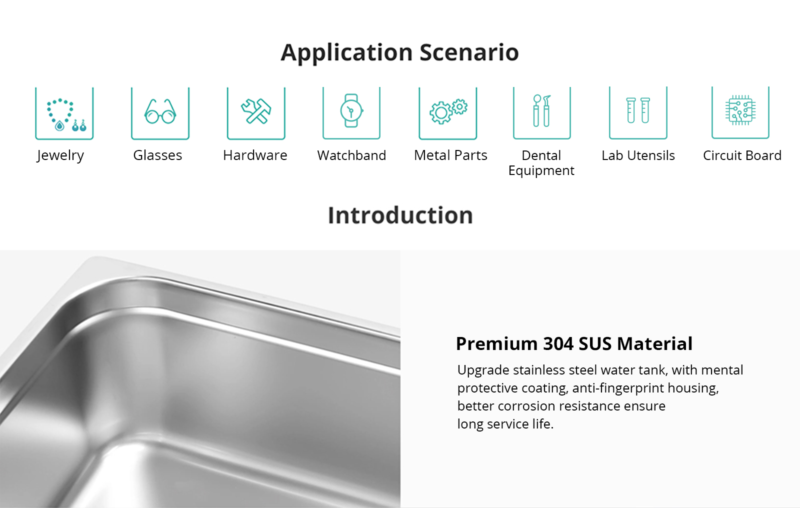 Geekbes 22L Digital Ultrasonic Cleaner, 480W Ultrasonic Power, 500W Heating Power, Adjustable Time/Temperature