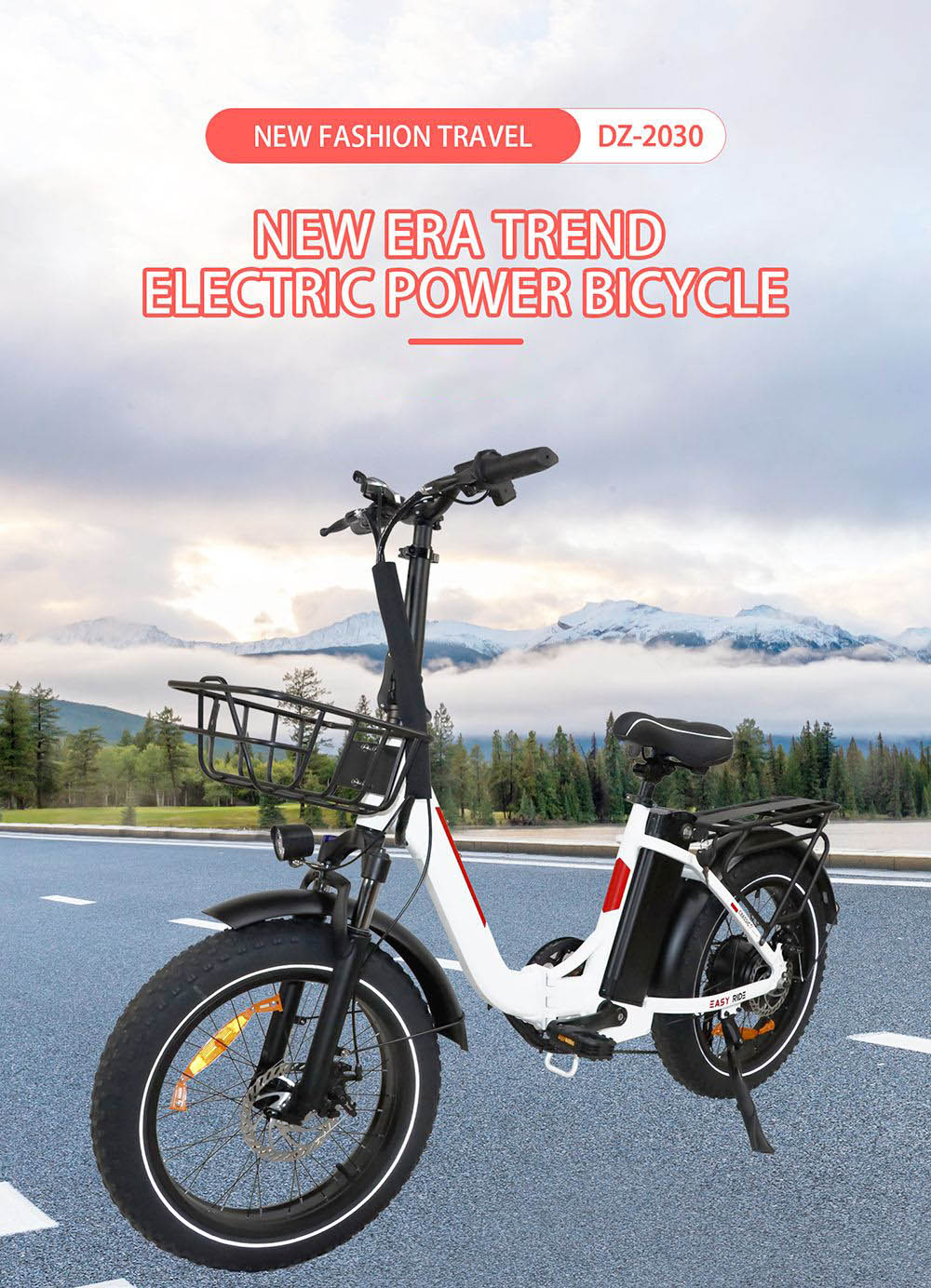 BAOLUJIE DZ2030 Electric Bike, 20*4.0inch Tire 500W Motor 48V 13Ah Removable Battery 40km/h Max Speed 35-45km Range SHIMANO 7-speed - Grey