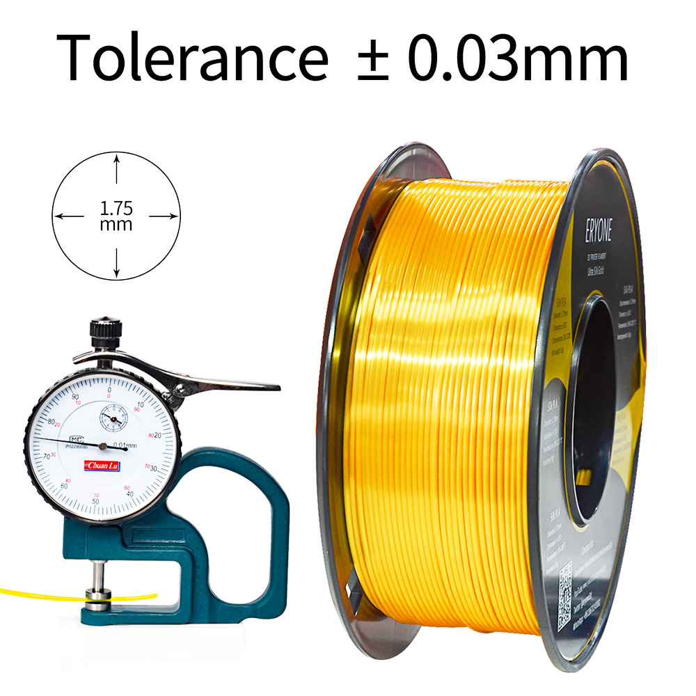 4kg ERYONE Ultra Silk PLA Filament - 1kg Gold + 1kg Black + 1kg Bronze + 1kg Silver