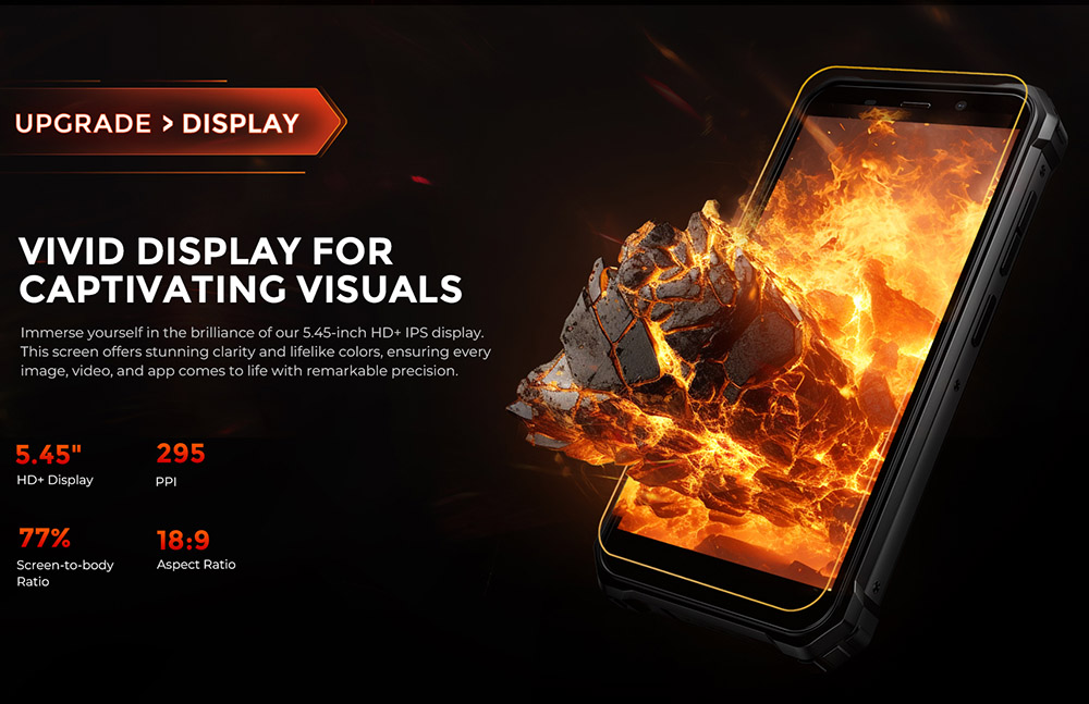 FOSSiBOT F101 PRO Robustes Smartphone, entsperrt 2023, 8 GB + 128 GB, AI-Dreifachkamera, funktionales Display auf der Rückseite, 10600 mAh großer Akku, Entsperrung per Fingerabdruck/Gesicht, NFC, HAC, Android 13.0 – Schwarz