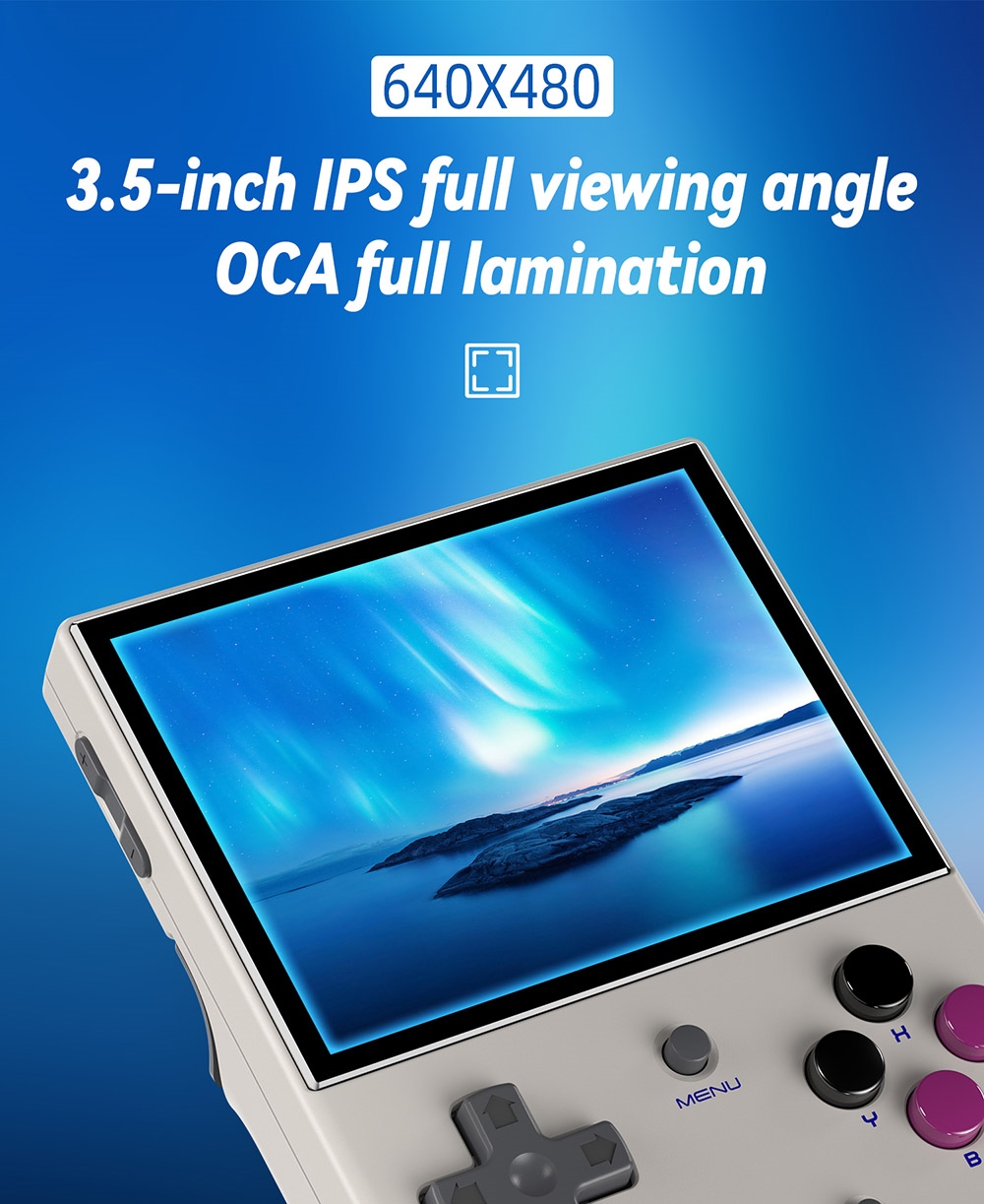 ANBERNIC RG35XX Plus Game Console, 64GB+128GB TF Card with 10000+ Games, 3300mAh Battery, 8Hours of Playtime, 5G WiFi Bluetooth, Moonlight Streaming, Vibration Motor - Grey