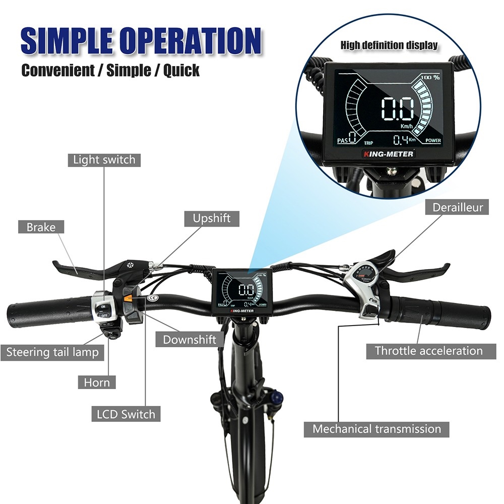 CMACEWHEEL Y20 Folding Electric Bike Step Through Moped E-bike, 20*4.0-inch Fat Tire 750W Motor 48V15Ah Battery 40km/h Max Speed 70km Max Range 150kg Max Load