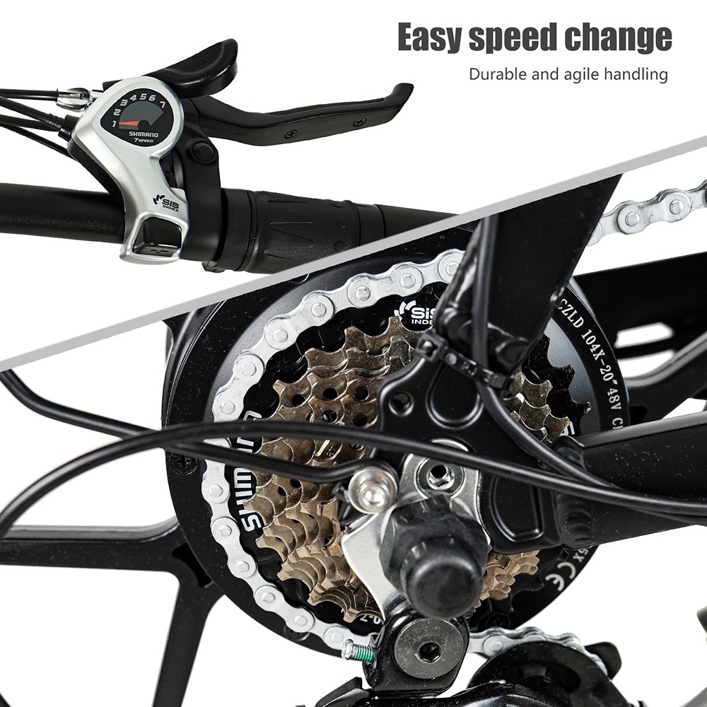 CMACEWHEEL Y20 Folding Electric Bike Step Through Moped E-bike, 20*4.0-inch Fat Tire 750W Motor 48V15Ah Battery 40km/h Max Speed 70km Max Range 150kg Max Load