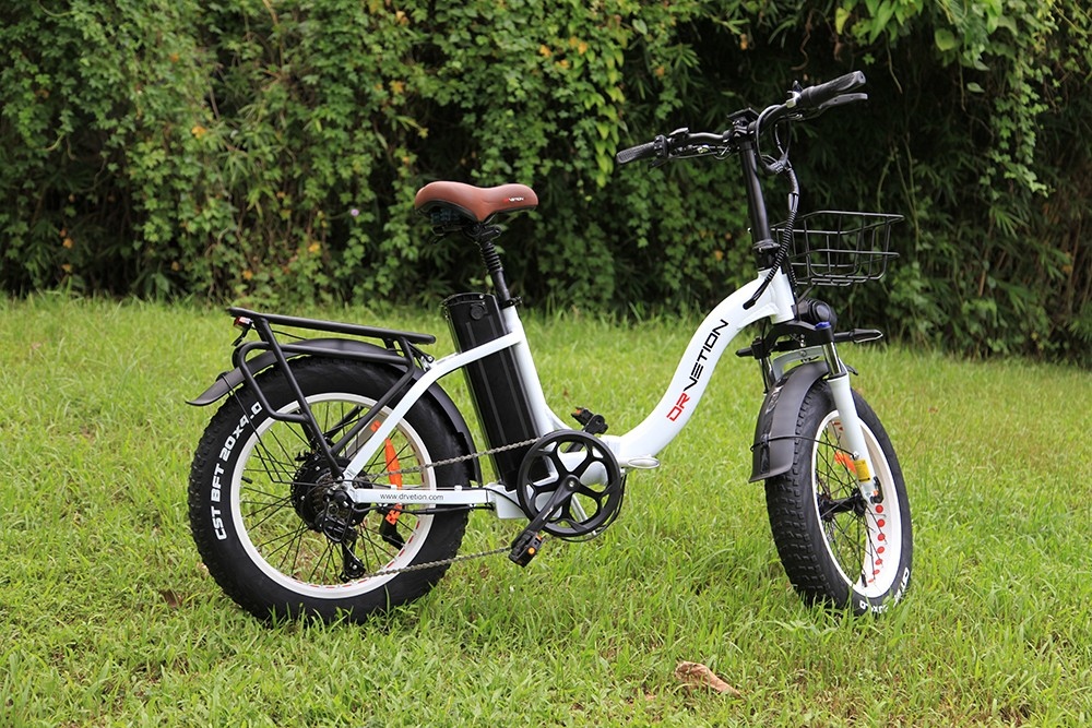 DRVETION CT20 Folding Electric Bike, 20*4.0inch Fat Tire 750W Motor 48V 15Ah Battery 45km/h Max Speed Disc Brake SHIMANO 7 Gears