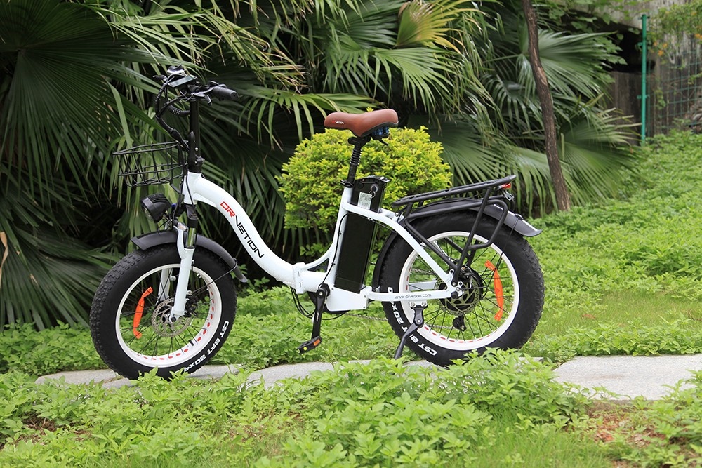 DRVETION CT20 Folding Electric Bike, 20*4.0inch Fat Tire 750W Motor 48V 15Ah Battery 45km/h Max Speed Disc Brake SHIMANO 7 Gears