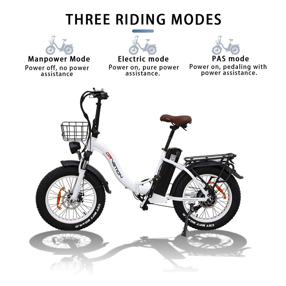 DRVETION CT20 Folding Electric Bike, 20*4.0inch Fat Tire 750W Motor 48V 15Ah Battery 45km/h Max Speed Disc Brake SHIMANO 7 Gears