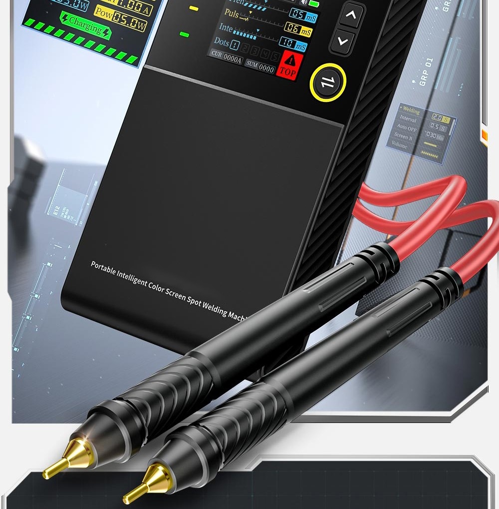 FNIRSI SWM-10 Handheld Battery Spot Welding Machine, 1200A Max Current, 5000mAh Power Bank, 1.8 inch LCD Color Screen