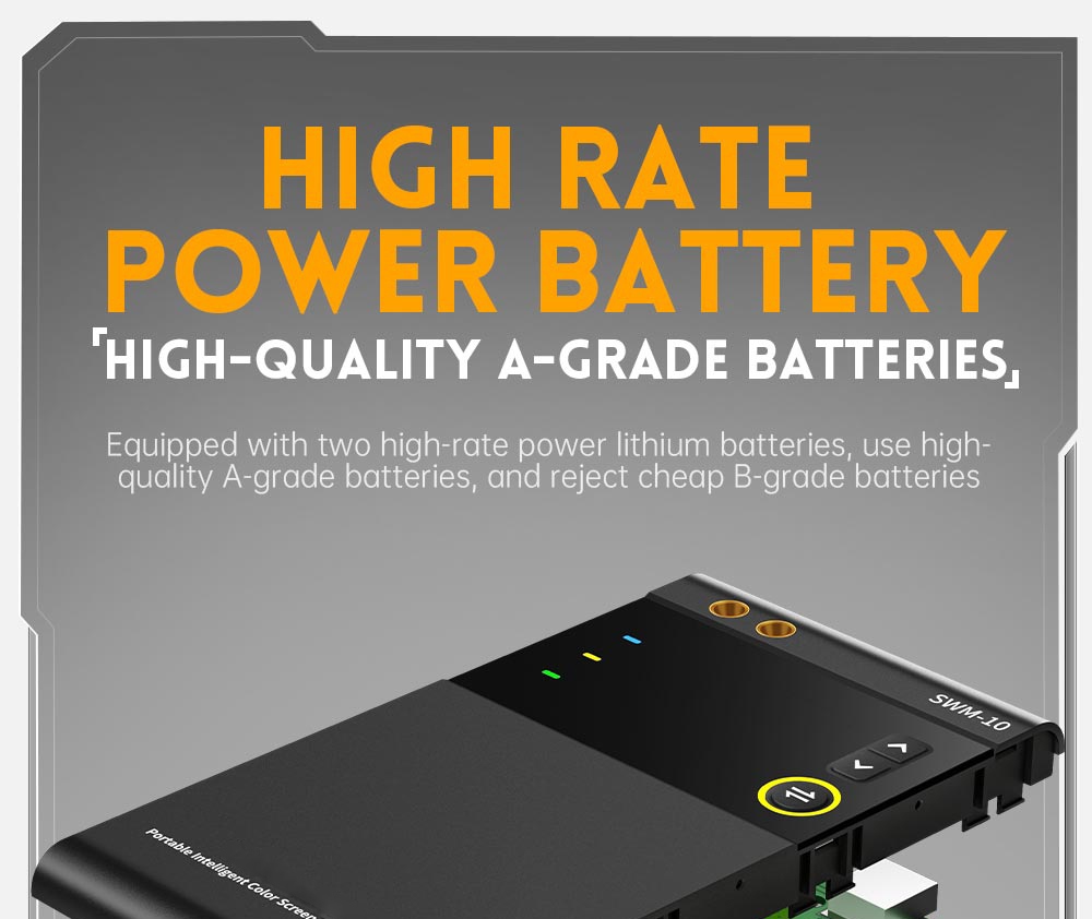 FNIRSI SWM-10 Handheld Battery Spot Welding Machine, 1200A Max Current, 5000mAh Power Bank, 1.8 inch LCD Color Screen