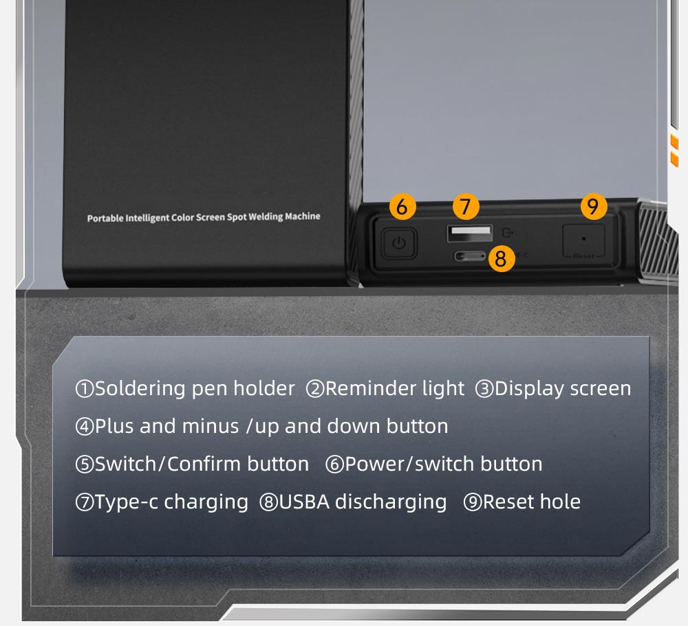 FNIRSI SWM-10 Handheld Battery Spot Welding Machine, 1200A Max Current, 5000mAh Power Bank, 1.8 inch LCD Color Screen