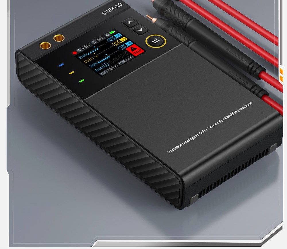 FNIRSI SWM-10 Handheld Battery Spot Welding Machine, 1200A Max Current, 5000mAh Power Bank, 1.8 inch LCD Color Screen