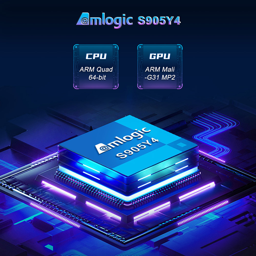 Hakomini Amlogic S905Y4 Quad core 4GB RAM 32GB eMMC Google Certified Android 11 TV Box Netflix 4K AV1 5G WIFI Bluetooth 5.0 - EU Plug