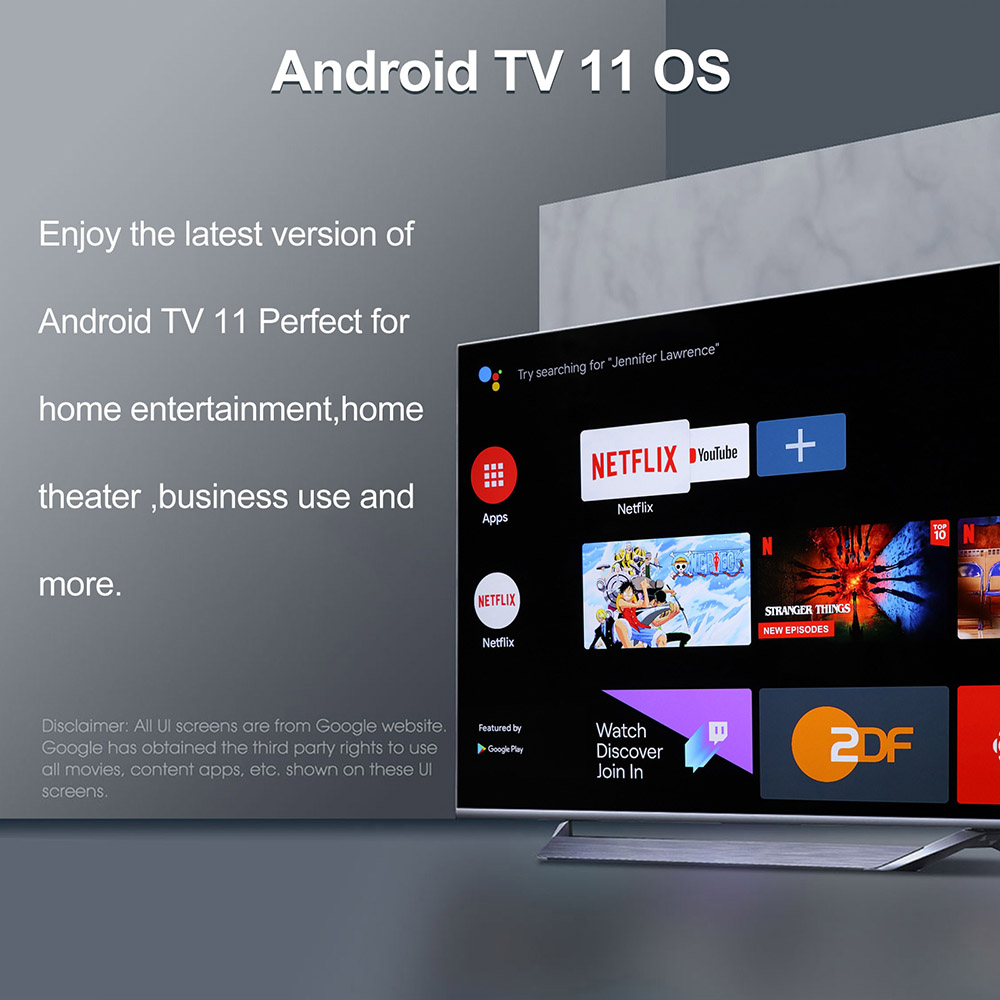 Hakomini Amlogic S905Y4 Quad core 4GB RAM 32GB eMMC Google Certified Android 11 TV Box Netflix 4K AV1 5G WIFI Bluetooth 5.0 - EU Plug
