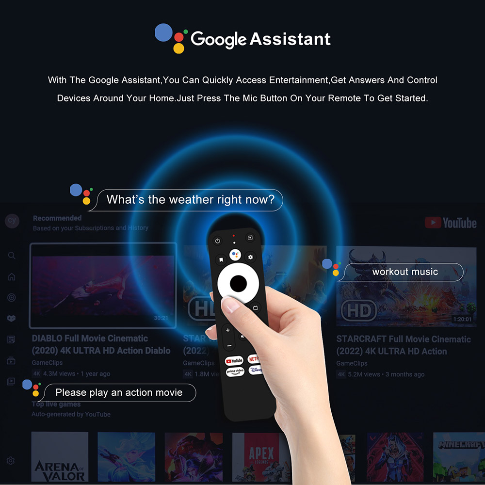 Hakomini Amlogic S905Y4 Quad core 4GB RAM 32GB eMMC Google Certified Android 11 TV Box Netflix 4K AV1 5G WIFI Bluetooth 5.0 - EU Plug