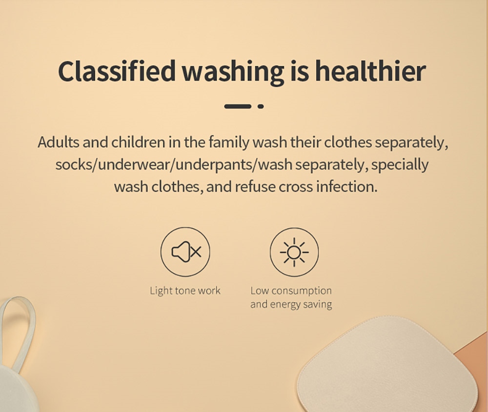 MOYU MINI01-M Mini Portable Clothes Washing Machine, Electric Folding Barrel Washer, 3-Gear Cleaning, Anti-Bacterial Wave Wheel - Purple