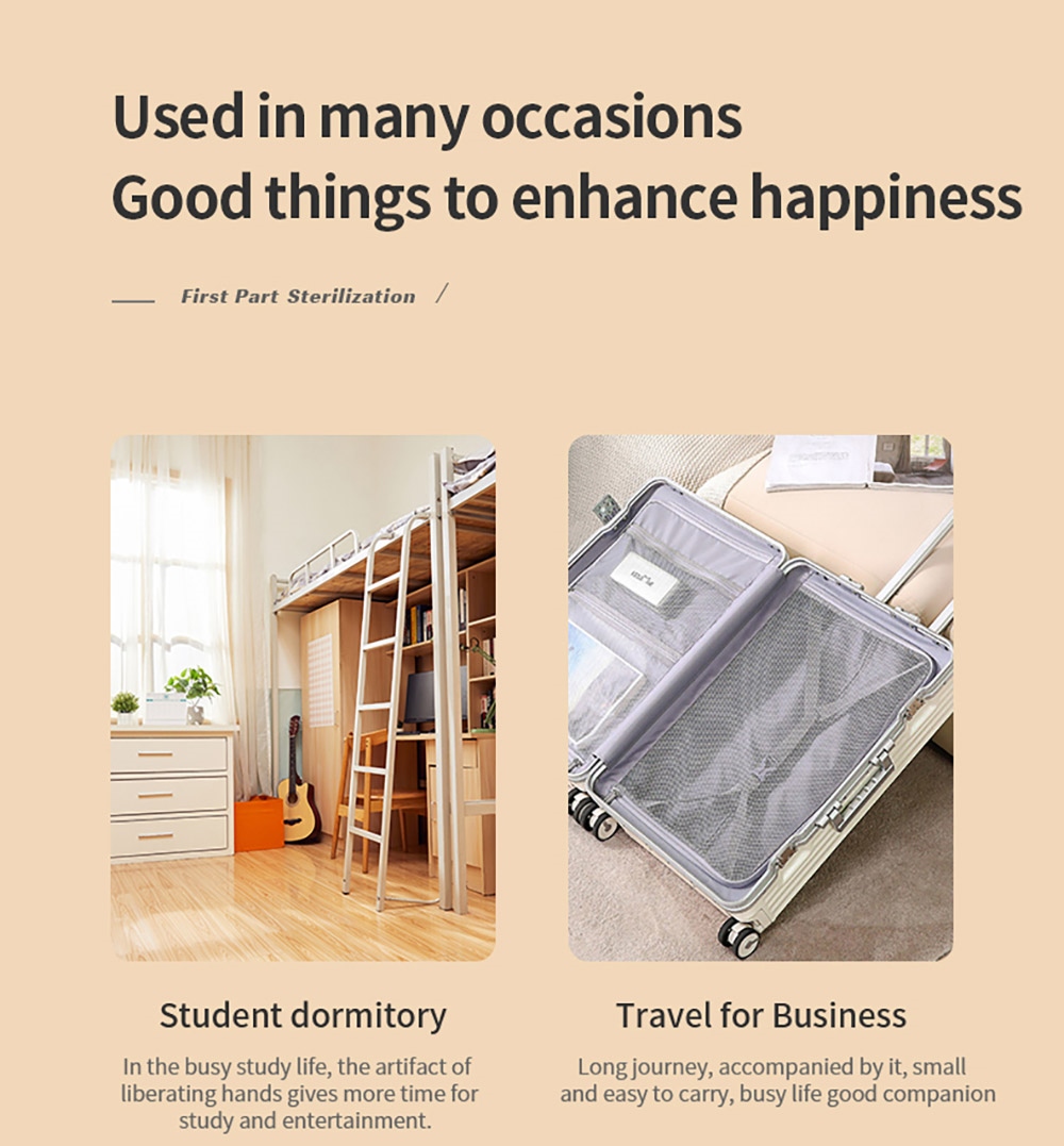 MOYU MINI01-M Mini Portable Clothes Washing Machine, Electric Folding Barrel Washer, 3-Gear Cleaning, Anti-Bacterial Wave Wheel - Purple