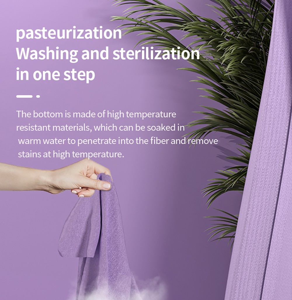 MOYU MINI01-M Mini Portable Clothes Washing Machine, Electric Folding Barrel Washer, 3-Gear Cleaning, Anti-Bacterial Wave Wheel - Purple