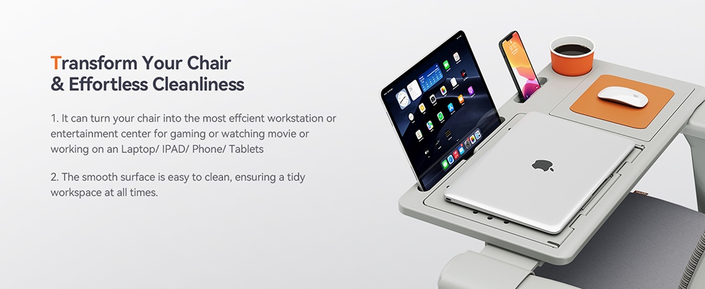 NEWTRAL LAPD Detachable Workstation Desktop for MagicH-BP/MagicH-BPro Ergonomic Chair - Grey