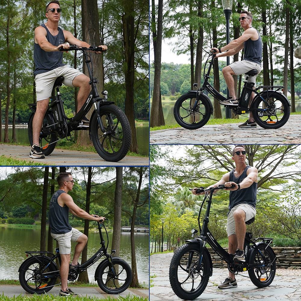 ONESPORT OT16 20*3.0 inch Tires Electric Bike, 350W Motor 48V15Ah Battery 25km/h Max Speed Disc Brakes